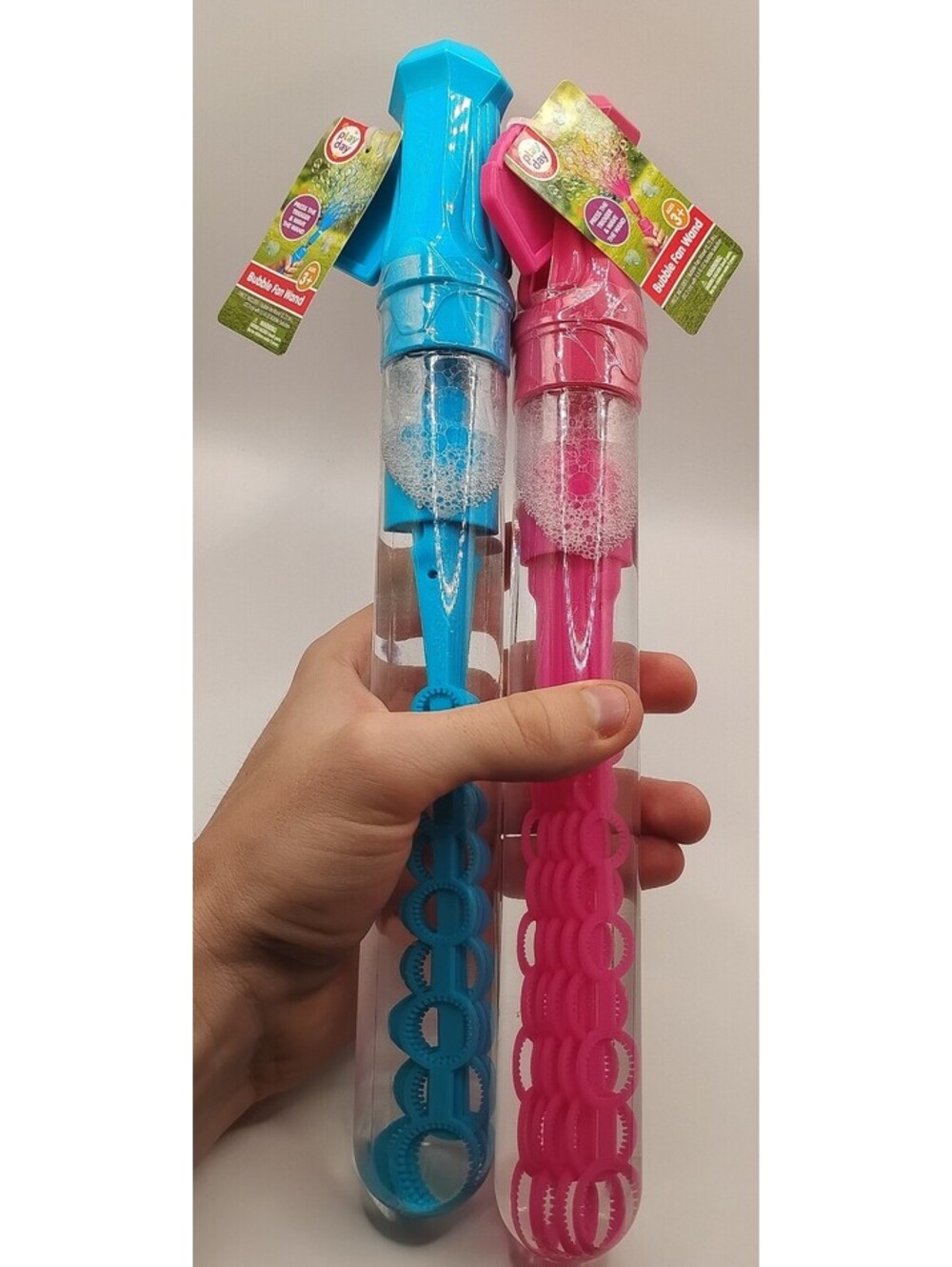 Aero Fun Land Bubble Fan Wand Pink & Blue Bubble Blower Toy NEW Ages 3+